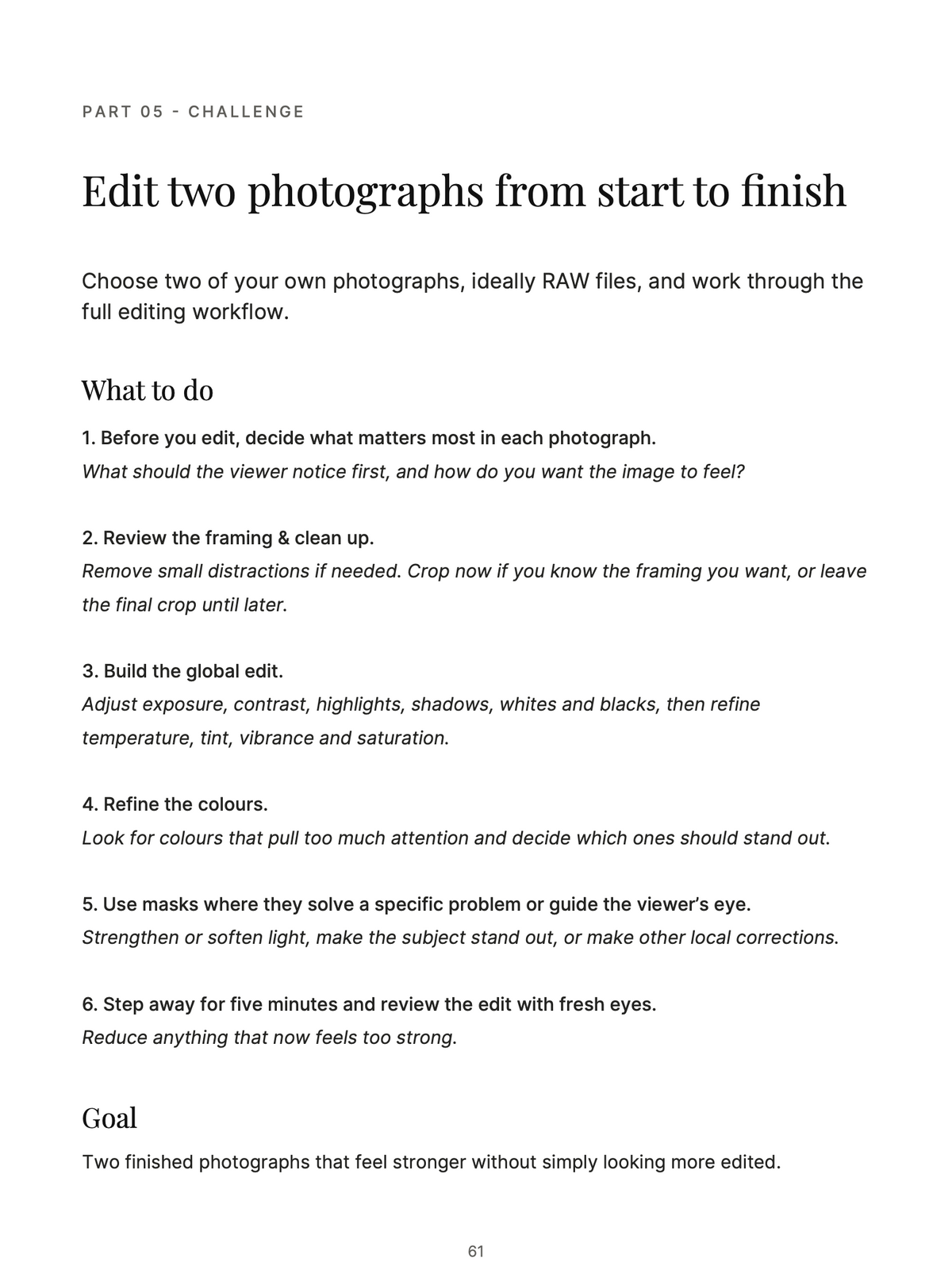 The Intentional Photographer